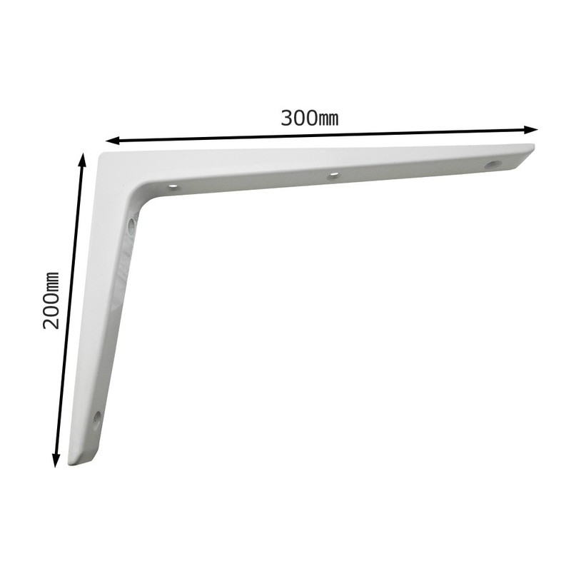 KG Wai Industrial Aluminum Shelf Bracket, 200X300, White