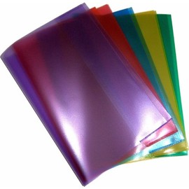 H+B 10 Sturdy DIN A5 Notebook Covers (Book Protector) with 2 Insertion Tabs Translucent Thickness 120 µm + 2 x 3D Effect Sticker Sheet