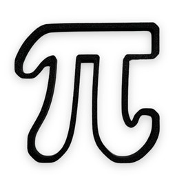 Pi Cookie Cutter with Easy to Push Design (4 inch)