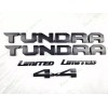 Toyota 5PCS Matte Black Door Tundra Limited Rear 4x4 EMBLEM