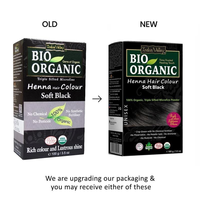 Indus Valley Organic Henna Hair Colour Kit for Women- Chemical-Free,