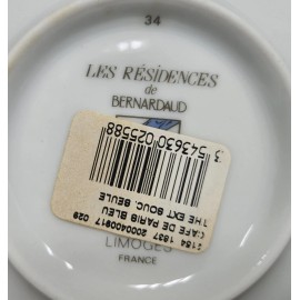 Bernardaud  France CAFE PARIS Blue Teacup And Saucer RARE! Never Used BRAND NEW