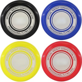 eMKay® Pack of 4 Professional Frisbees 180g – Colourful Flying Discs for Outdoor Games – Durable 26cm Beach Park and Garden Toys – Summer Fun for Kids and Adults