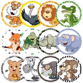 Eersida 120 Pcs Toilet Targets for Potty Training Boy Pee Tinkle Target Travel Potties Flushable Car Animal Potty Training Sticker You Pee on Toilet Aiming Target for Toddler Boy(Animal Style)