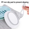 WYOK 2-Pack Soap Dish with Drain Plastic Sponge Holder Easy
