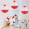 YUNXUAN Fishing Bobber Decorations Red and White Hanging Paper Lanterns