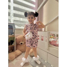 Arshiner Toddler Girls Summer Outfit Cotton Twist Knot Front Top and Shorts Clothing Set