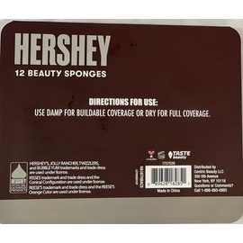 HERSHEY'S Beauty Blender Makeup Sponges 12-Pack - Twizzler, Reese's, Bubble Yum, Jolly Rancher, Kisses and Chocolate Bar Shapes The Ultimate Gift for Teens or Your Wife