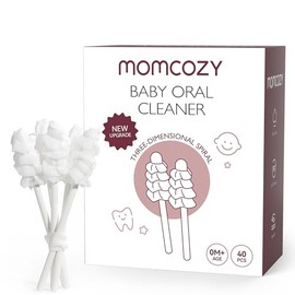 Momcozy Limpiador de Lengua para Bebé de Gasa, Cepillo de Dientes Desechable para Bebé, Cepillo de Dientes para Niños Pequeños para Limpiar Dientes, Encías y Boca, Cepillo de Dientes para Limpieza