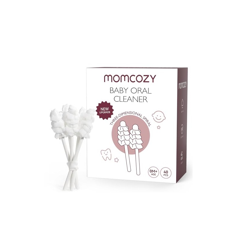 Momcozy Limpiador de Lengua para Bebé de Gasa, Cepillo de