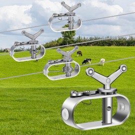 Yaocom 12 Pcs Electric Fence Wire Strainer Aluminum Wire Tensioner Heavy Duty Tensioner for Farm Electric Fence