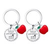 MADHAHEFU 2PCs Teacher Appreciation Gifts Teacher Gifts Teacher Keyring Thank