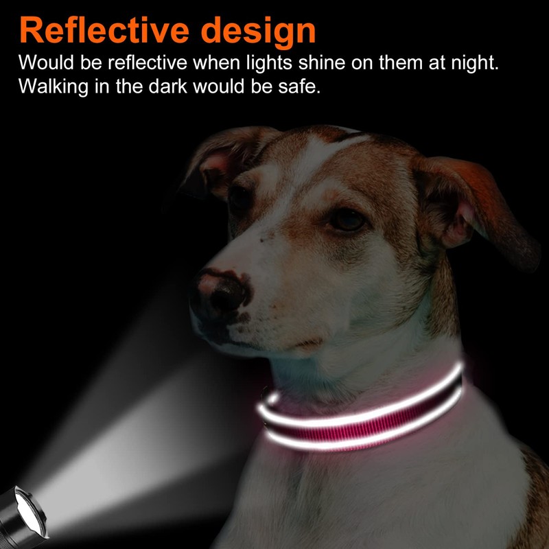 Joytale Reflective Dog Collar,Soft Neoprene Padded Breathable Nylon Pet Collar