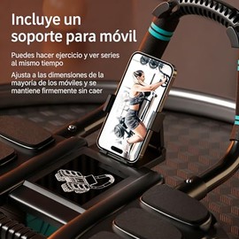 Rodillo para Ejercicios Abdominales, Rueda de Rebote Automático con Soporte para Codos y 4 Ruedas, Equipo de Ejercicios para el Tronco para Gimnasio e