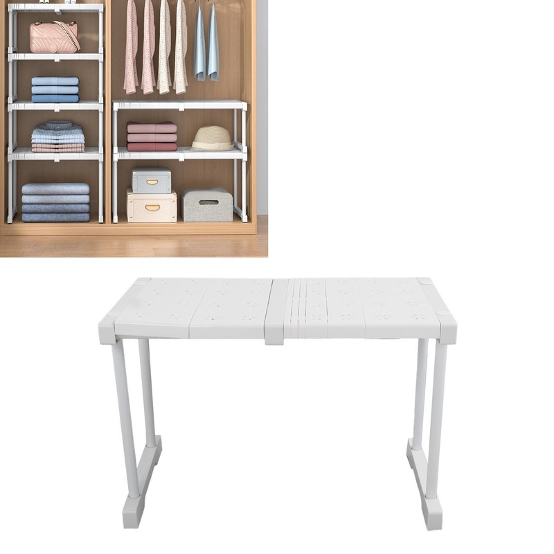 Expandable Shelf Stackable 121lb Load Bearing Divider Storage Rack for