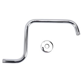 Shower Arm Stainless Steel Shower Arm with Flange S Shape Shower Head Riser Pipe In Wall Installation Shower Head Extension Arm for Bathroom Electroplate