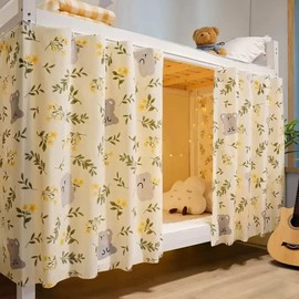 Ibluelover Bottom Bunk Bed Curtains Students Dormitory Privacy Bed Curtains Dustproof Breathable Underbed Loft Bed Canopy Tent Room Blackout Shading Drapes Cloth Single Sleeper Bed Curtain