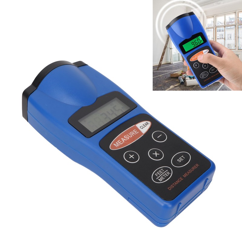 Laser Distance Meter Multifunction 2‑60ft Handheld Portable Digital Laser Distance