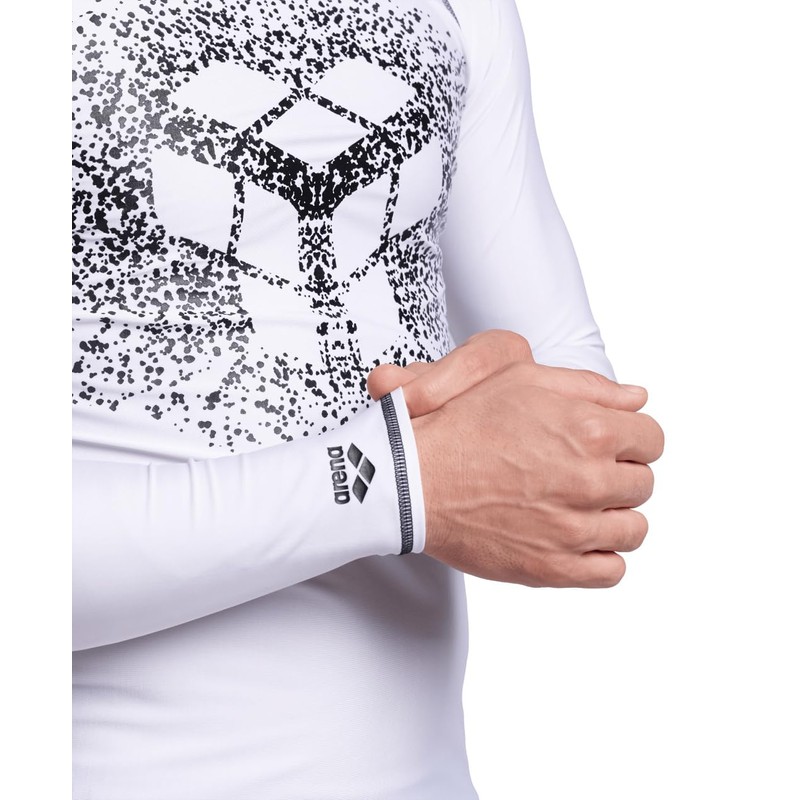 ARENA Men's Rash Vest L/S Graphic Shirt (Pack of 1)