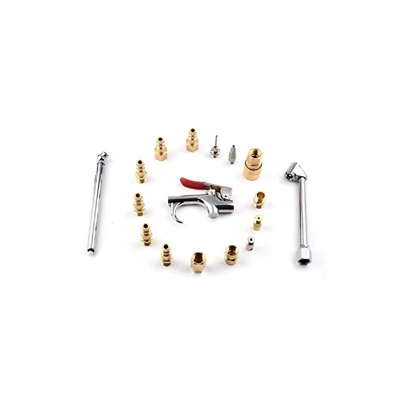 17pcs Air Compressor Accessory Kit, Dust Removing Air Line Fittings