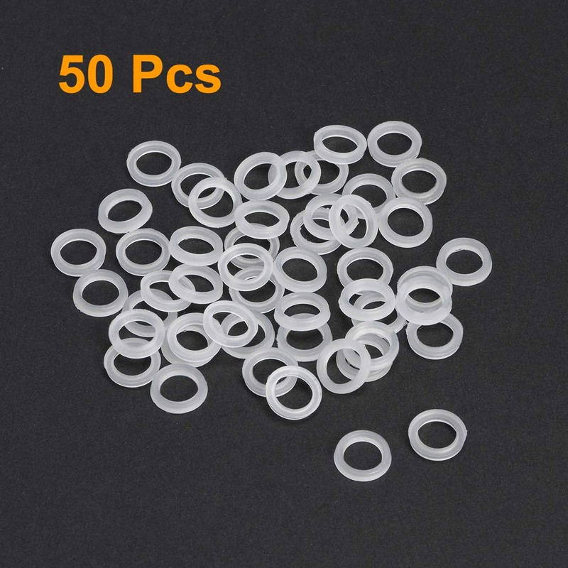 sourcing map Nylon Flat Washers M8 11mm OD 8mm ID