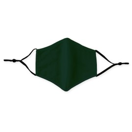Weddingstar 3-Ply Adult Washable Cloth Face Mask Reusable and Adjustable with Filter Pocket - Dark Green