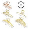 AMLEBE 5pcs Clips De Pelo De Pinzas Pelo De Oro