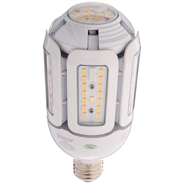 Satco S9768 30 Watt LED HID Replacement 2700 Kelvin Medium Base Adjustable Beam Angle 100-277V Light Bulb