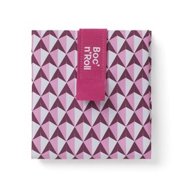 ROLL'EAT ® Boc'n'Roll Tiles | Reusable Sandwich Bag | Sandwich Container | Eco Friendly Food Bag | Reusable and Washable Sandwich Wrap | Pink Color