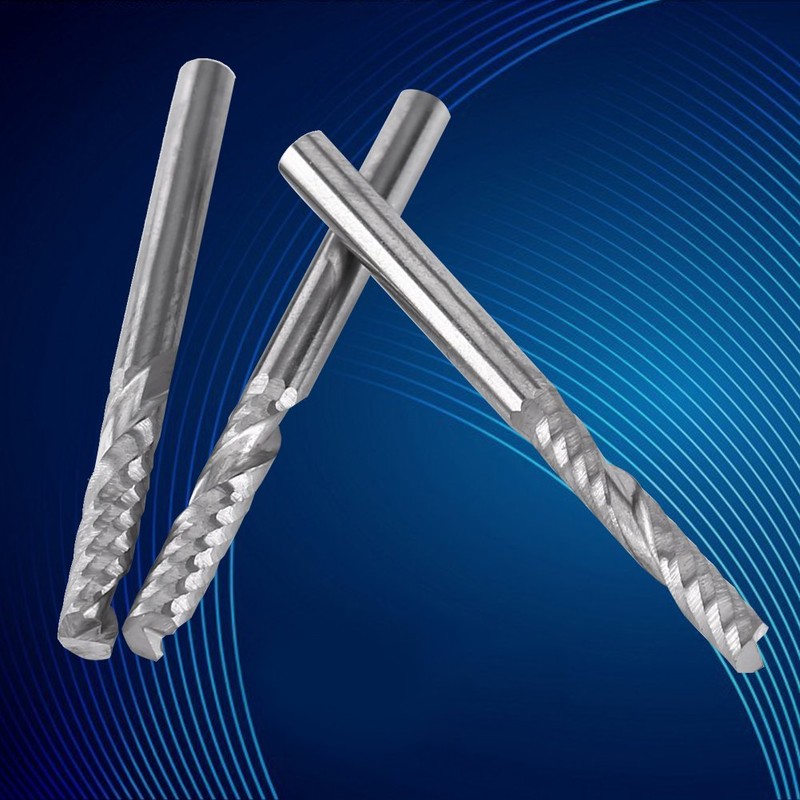 Tungsten Carbide End Mill, 3.175(1/8 inch) x17mm Flute Spiral Tungsten