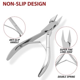 INGROWN Toe Nail Clippers Nippers Cutters Flame Point Podiatry Instrument 5" Professional Thick Toe Nail Chiropody
