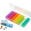 Weekly Pill Organizer - 4 Compartment Am/pm Pill Box, 7