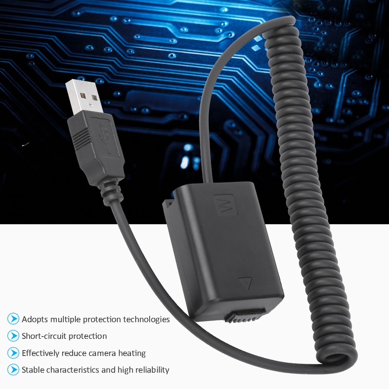 USB to FW50 Full Decoder Dummy Battery Fit for Sony