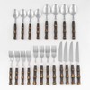CAMBRIDGE Dark 20-Piece Bamboo-Style Flatware Service