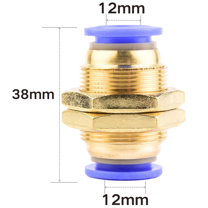 Annegk Pneumatic Connector Pneumatic Bulkhead Fitting Push In Fitting Bulkhead