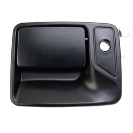 TRQ Front Left Exterior Door Handle - Black Driver's Side for 2000-2005 Ford Excursion & 1999-2016 F-250/F-350/F-450/F-550 Super Duty Trucks