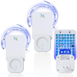 DWXAH Indoor Fly Trap, Plug-in Bug Light Catcher with UV and Blue Light - Fruit Fly Traps for Indoors, Gnats, Mosquitoes, Flies, Moths,House Flies - Fly Traps Indoor for Home-400 Sq Ft of Protection