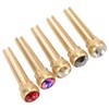 5Pcs Guitar Bridge Pin String Peg Brass Endpin Accessory Replacement