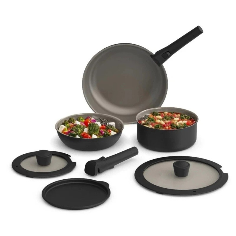 bella 8 Piece Removable Handle Cookware Set, Fits-anywhere™ Kitchenware