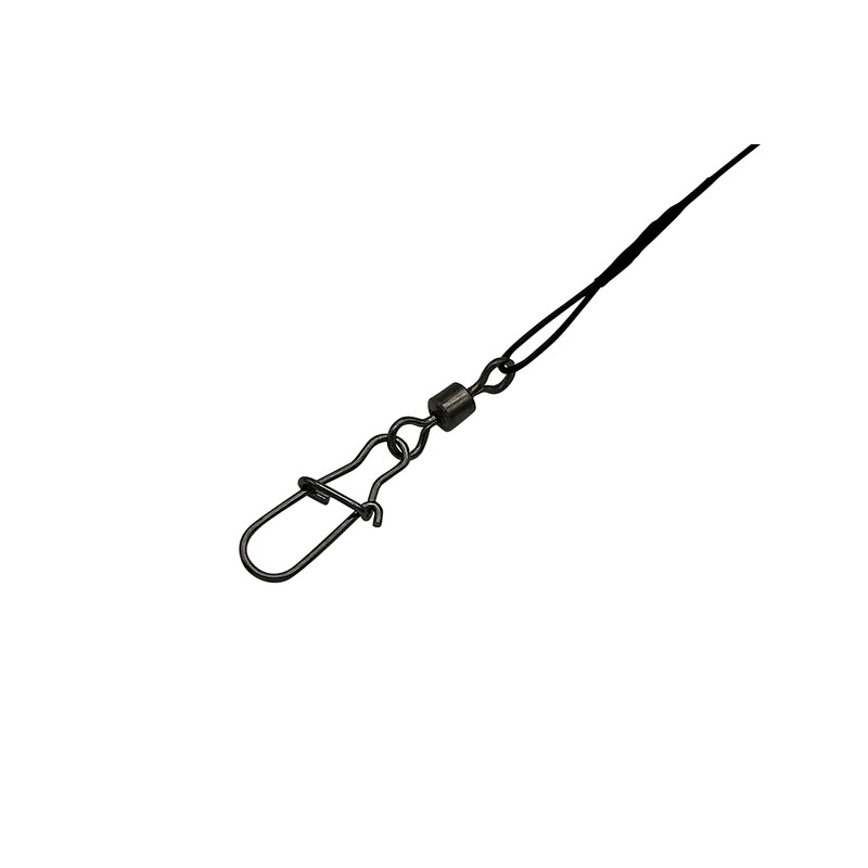 PetrisCatch Set of 10 Steel Leaders with Carabiner for Pike,