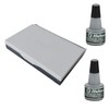 Ink Pads for Stamping, Black Ink Pad and Refill, Fingerprint