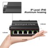 keepLiNK 5-Port Industrial Ethernet Switch, Unmanaged 10/100Mbps DIN-Rail Network Switch,