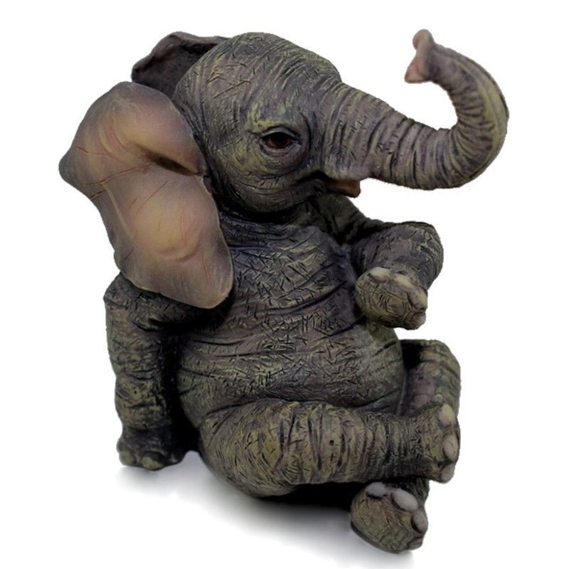 Veronese Design Baby Elephant Sitting with Crossed Legs Mini 3.5"