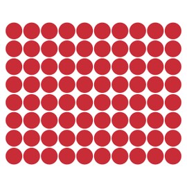 LiteMark Removable Matte Finish Red 2 Inch Small Dot Decal Vinyl Stickers | Great for Floors, Ceilings, Walls, and Most Smooth Surfaces | Pack of 80 Dots