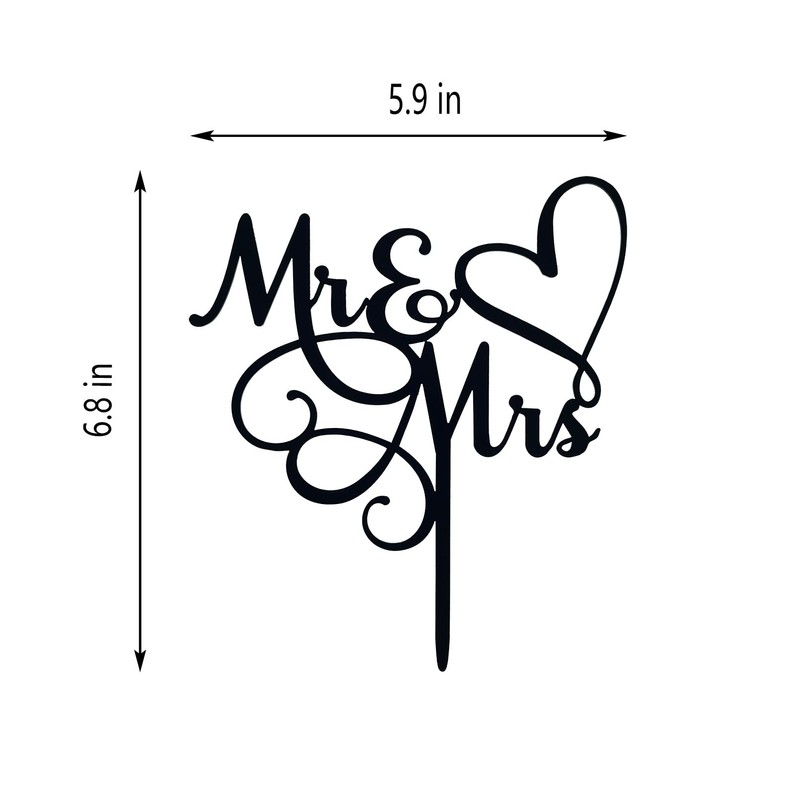 JIEEIN Mr & Mrs - Decoración para tarta de novia