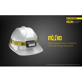 Nitecore NU10 160 Lumen USB rechargeable LED headlamp/worklight and EdisonBright brand USB charging cable bundle (Blue)