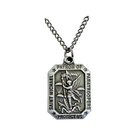 Insignia Depot Saint Michael Patron Saint of Paratroopers Protect Us Airborne Medallion Pendant