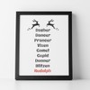 CraftStar Santa's Reindeer Names Stencil - Reusable Christmas Craft/Airbrush Stencil