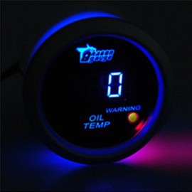 ESUPPORT Car 2" 52mm Digital Oil Temp Gauge Blue LED Light Temperature Meter Automotive