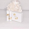30 Retro Wedding Gold Foil Lip Balm Labels, Metallic Chapstick